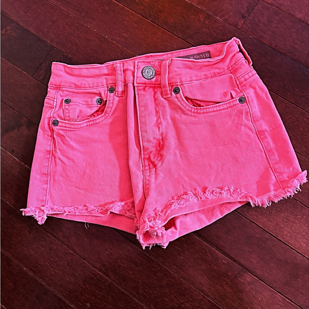 Aeropostale Light Baby Pink Denim Women Shorts